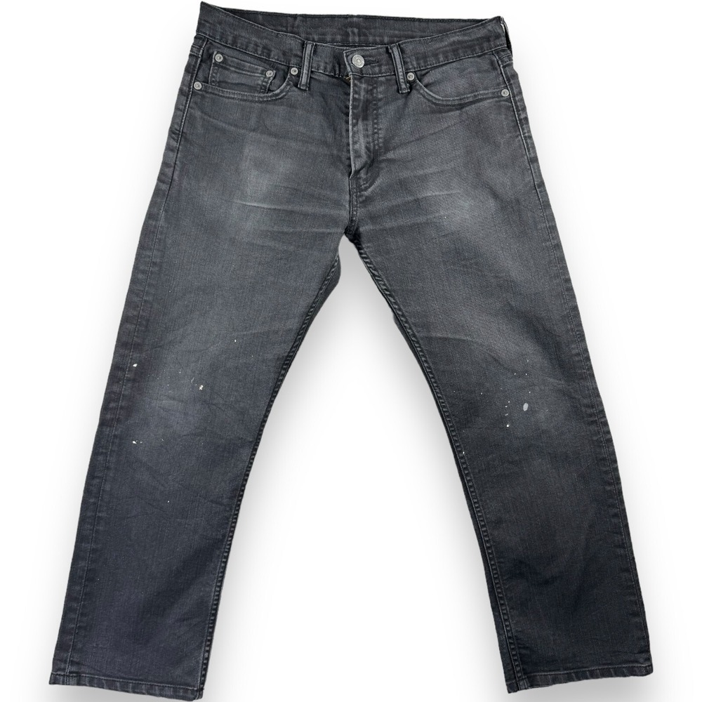 Levi's 504 Womens Regular Straight Denim Jeans Size W32xL30 Black Cotton Blend